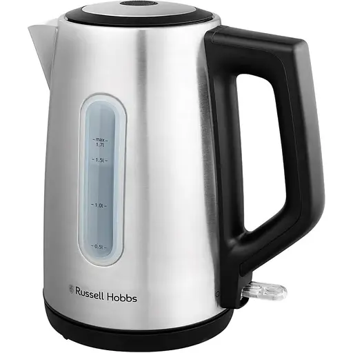 Russell Hobbs Электрочайник Heaton, 1.7л, нержавеющая сталь, серебристо-черный