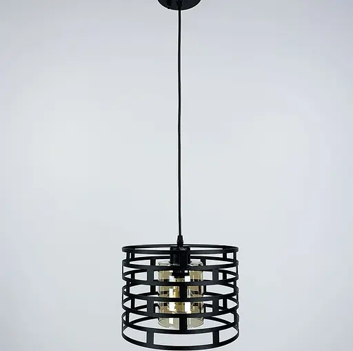 Підвісний світильник з металевим заокругленим каркасом Line.F 12716/1 - фото 2