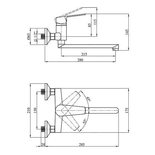 Змішувач для кухні Kroner KRM Brocken - С040 (CV023597) - фото 3