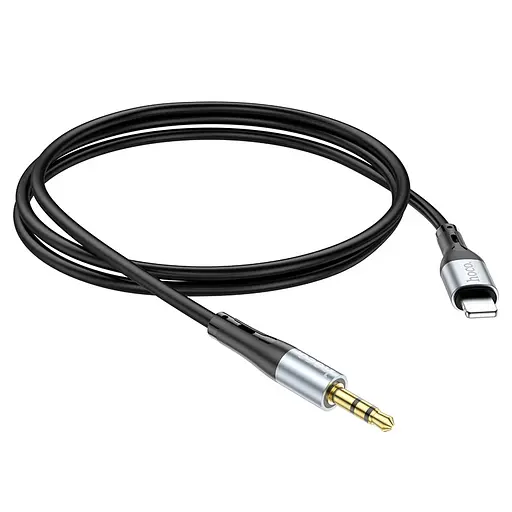 Аудiокабель HOCO UPA22 iP silicone digital audio conversion cable Black - фото 3