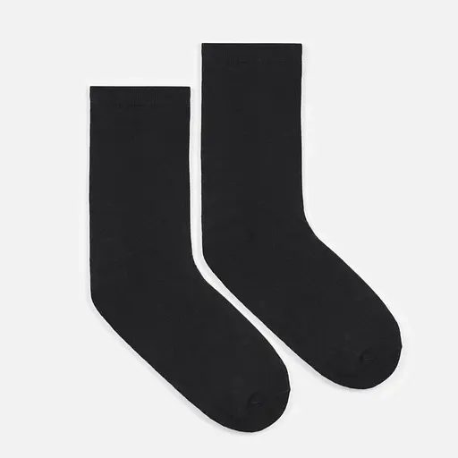 Шкарпетки чоловічі однотонні класичні високі безшовні якісні ORGANIC cotton JILL ANTONY Чорний, 42-43 - фото 1