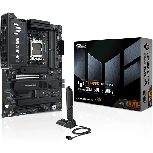 Материнська плата Asus TUF Gaming X870E-PLUS WIFI7 sAM5 X870E 4xDDR5 M.2 HDMI WiFi BT ATX - фото 3