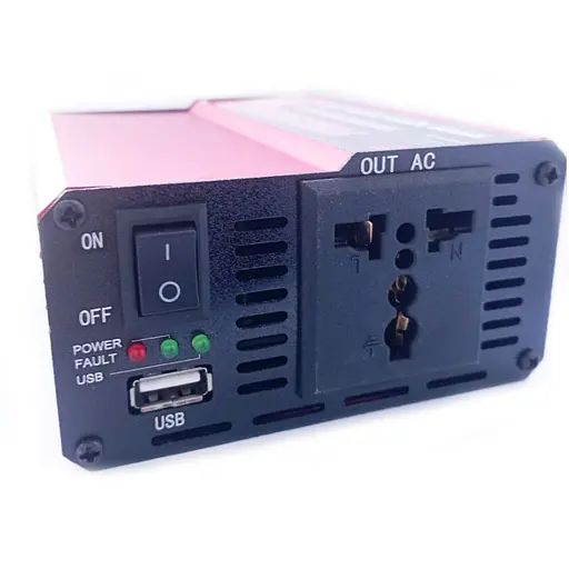 Автомобильный инвертор Solar Power Inverter Aton 007 c 12V на 220V 500W модифицированная синусоида Red, 1 розетка, 1 USB (11030) - фото 3