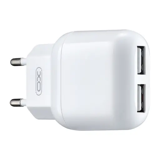 Сетевое зарядное устройство для XO L78 EU 12W 2.4A Dual USB charger Белый - фото 1