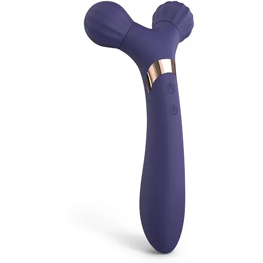 Вибратор-массажер для пар 2 в 1 Love To Love Fireball - Midnight Indigo