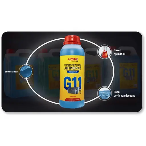 Антифриз Voin G11 концентрат Blue 1 л (VAK-1111) - фото 3