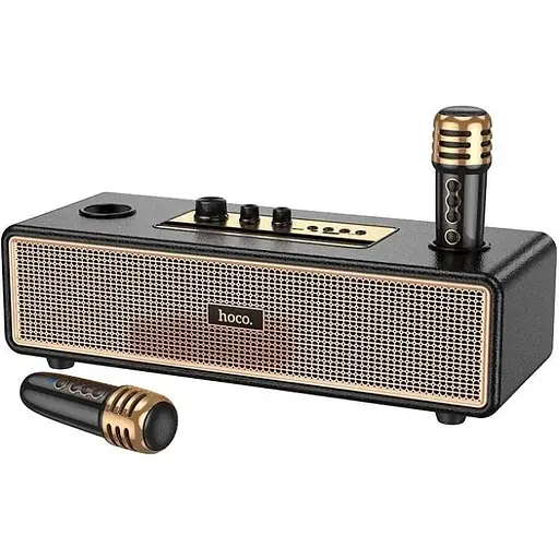 Акустика караоке Hoco BS63 Graceful wireless dual-mic BT5.4 беспроводная с 2 микрофонами - фото 1