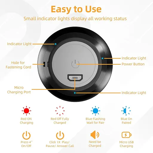 Мініатюрний Bluetooth-динамік 2 портативних міні-динаміка бездротовий для телефону/ПК/планшета - фото 3