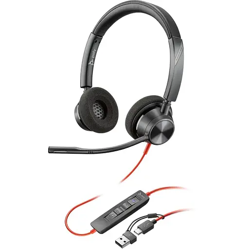 Гарнитура Poly BlackWire C3320 M USB-C + USB-C/A Adapter HS Stereo
