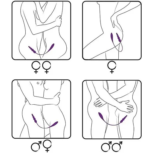 Вибратор двусторонний Adrien Lastic AD-2X с пультом LRS - фото 6