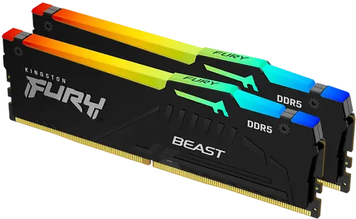 Оперативна пам'ять Kingston Fury 16GB (2x8GB) DDR5 5200MHz Beast RGB Black (KF552C40BBAK2-16)