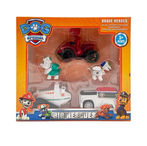 Набор героев "Щенячий патруль" SK35-3(Red) 3 героя и транспорт