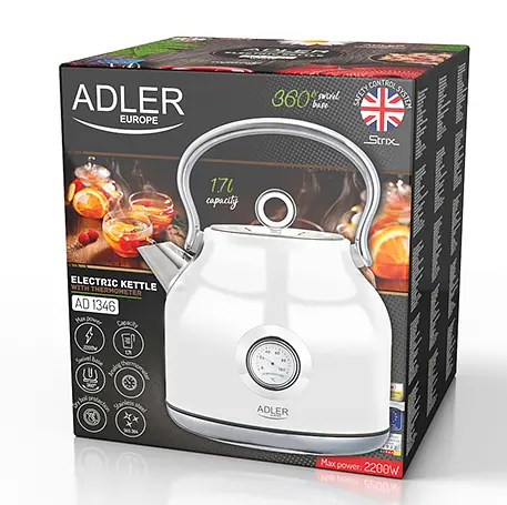 Електрочайник з термометром Adler AD 1346 White - фото 10
