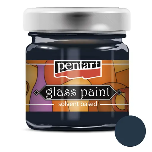 Фарба вітражна Pentart на основі розч. холодної фіксації Синя 30 мл - фото 1