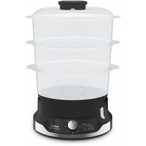 Пароварка Tefal Ultracompact 800 Вт чорна (VC204810) - фото 1