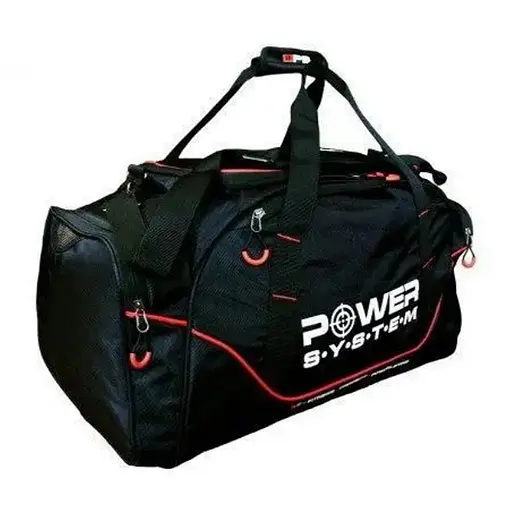 Спортивна сумка Power System PS-7010 Gym Bag Magna 65 л Blak/Red (7010BR-4) - фото 1