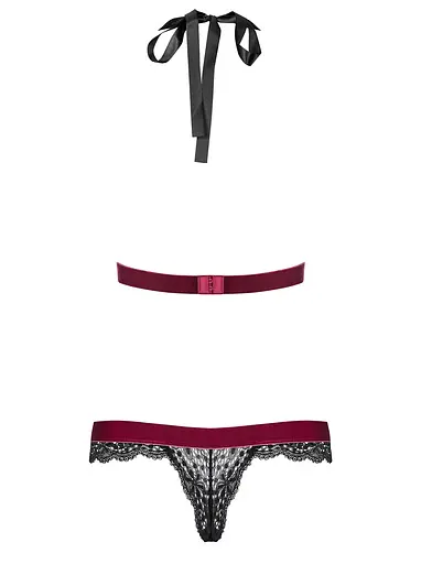 Боди Obsessive Rossita кружевное S/M черный - фото 6