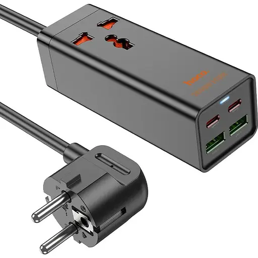 Сетевой фильтр Hoco AC10A Barry Black (601672) [109953]