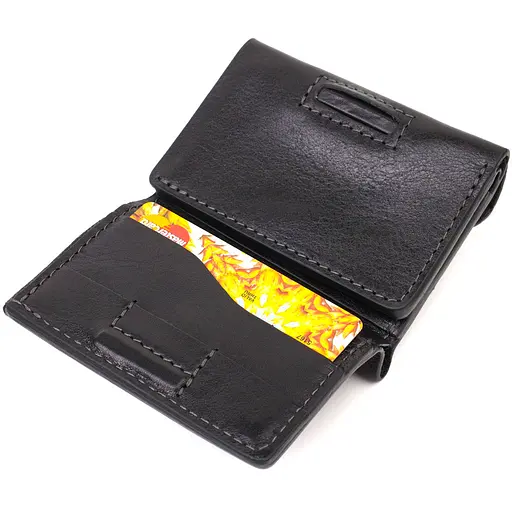 Кожаный кошелек Grande Pelle 8х10х1.5 см acs0025795 - фото 3