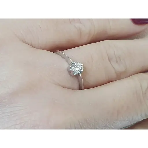 Золотое кольцо с бриллиантом. 11379/1 17 - фото 6