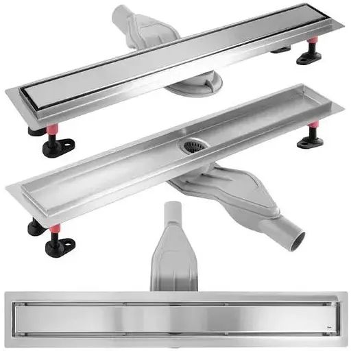 Трап для душу Rea Neox 80 Superflow brushed steel 2в1 REA-G2707 - фото 1