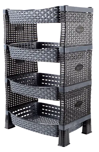 Этажерка 4-х ярусная Violet House 0761 Роттанг Эко Grey (7048611) - фото 2
