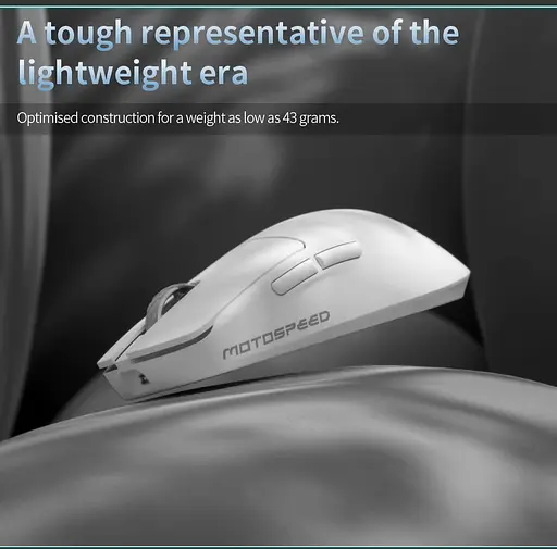 Беспроводная игровая мышь Darmoshark X6 MAX Dual-Mode 2.4G/USB-C PAW3950 Белая - фото 2