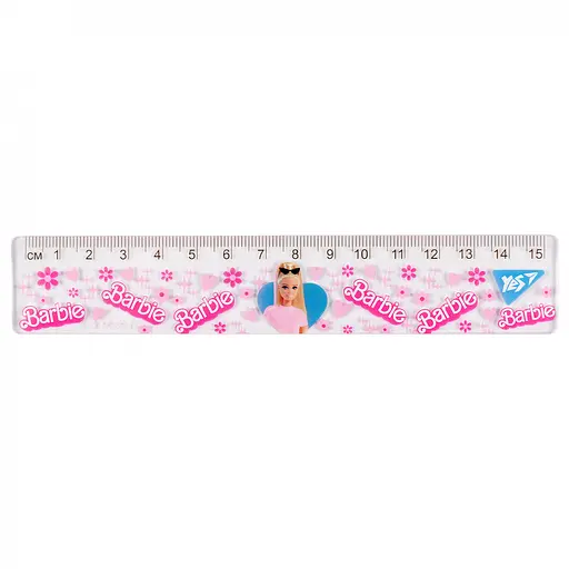 Лінійка YES Barbie, 15 см, 10 шт. в упаковці