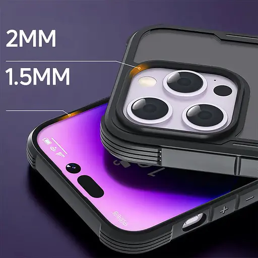 Чохол Epik TPU+PC Defense Matte для Apple iPhone 15 Pro Max 6.7 Чорний - фото 3