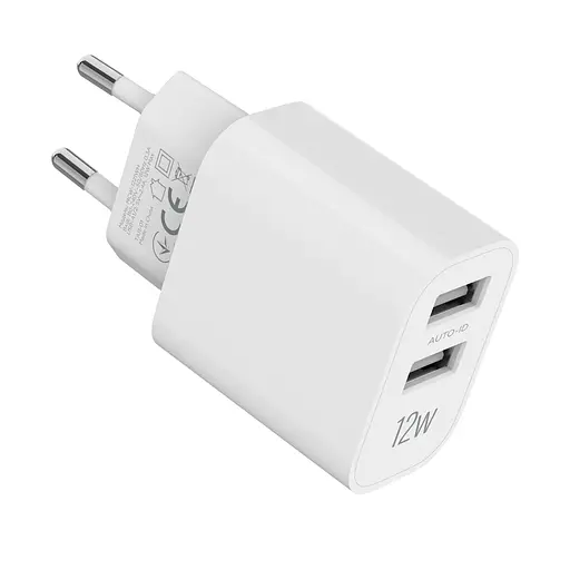 Зарядное устройство сетевое MAKE 12W 2USB 2.4A White - фото 8