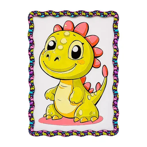 Дитячий набір для розпису по дереву "Динозаврик" PuzzleOK Puz-22946 формат А4 - фото 1