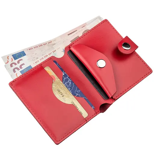 Женский кожаный кошелек Shvigel 10х8.5х1 см acs0015045 - фото 3