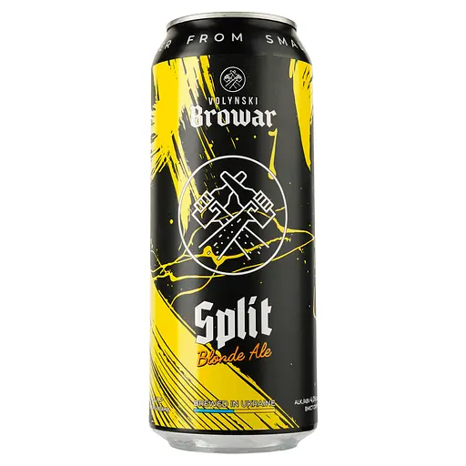 Пиво Volynski Browar Split світле 4%  0/5 л з/б (4820183001672) - фото 1