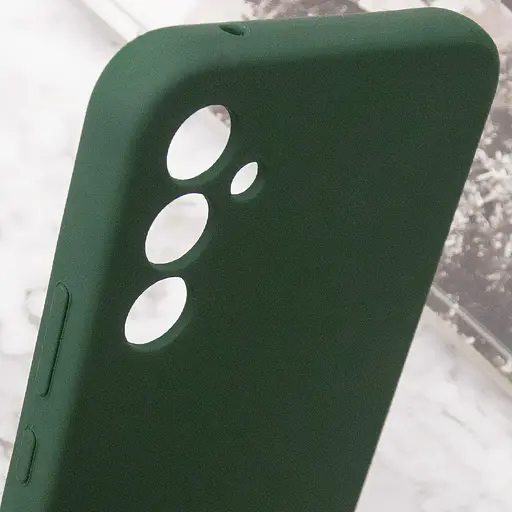 Чохол Lakshmi Silicone Cover Full Camera (AA) with logo для Samsung Galaxy A56 5G Зелений/Dark green - фото 4