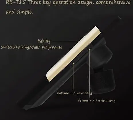 Беспроводная Bluetooth гарнитура Remax RB-T15 Gold - фото 9