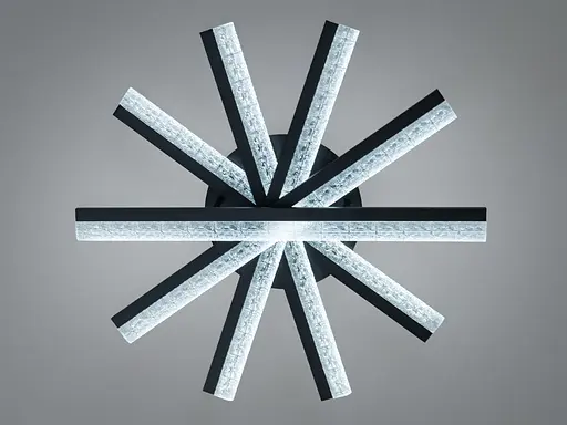 Стельова світлодіодна люстра Diasha MX3068 чорний 70W акрилові розсіювачі - фото 2