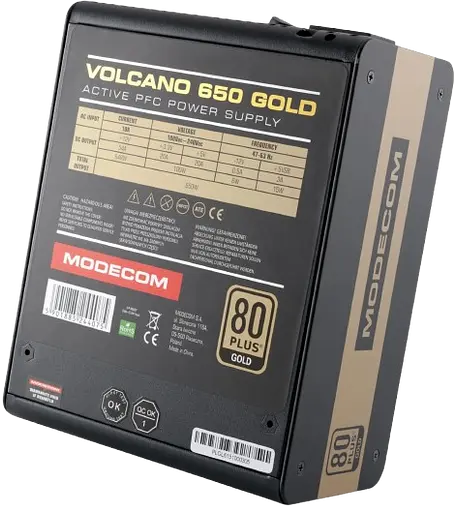 Блок питания Modecom Volcano 650W 80+ Gold (ZAS-MC90-SM-650-ATX-VOLCA)