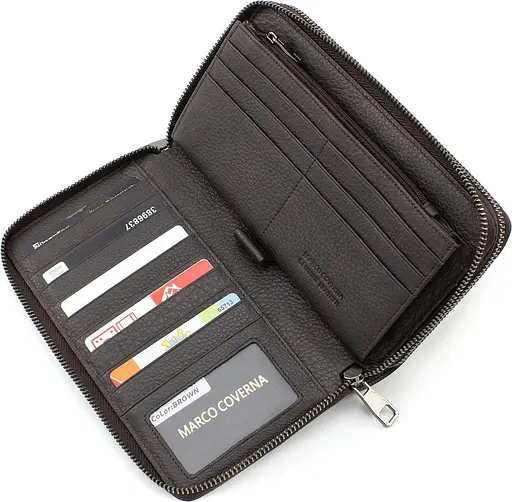 Стильный мужской клатч из кожи Marco Coverna 21х12х4 см sum0022305 - фото 6