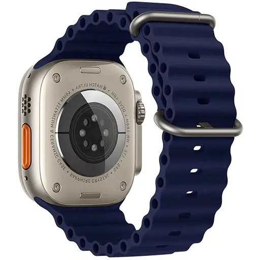 Ремінець силіконовий Hoco iWatch WA12 marine double buckle 38/40/41 mm синій - фото 1