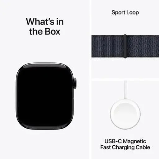 Смарт-годинник Apple Watch Series 10 GPS 46мм Jet Black Aluminum Case w. Ink Sport Loop (MWWR3) - фото 9