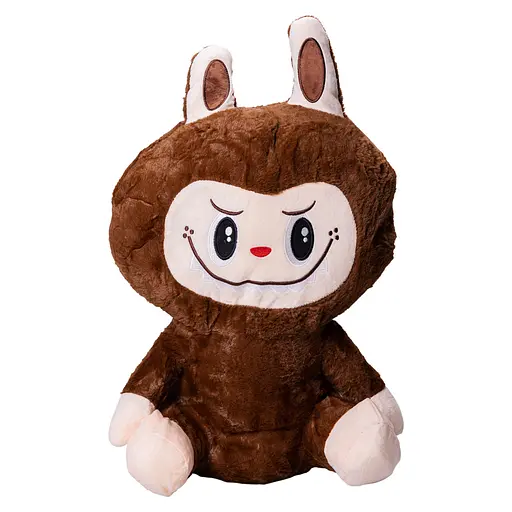 М'яка іграшка-плед та подушка 3 в 1 Лабубу 50 см Коричневий Colorful Home LAB2BR - фото 6