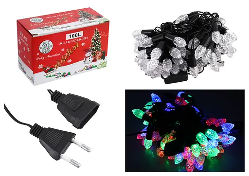 Гірлянда, C54308, 60 лампочок, трикольорова