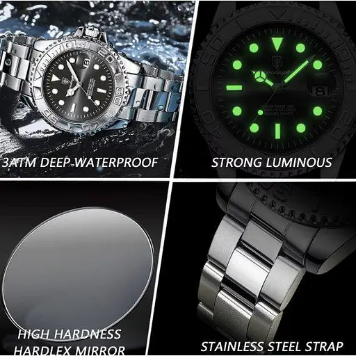 Чоловічий наручний годинник Poedagar Pilot (Сріблястий) - фото 4