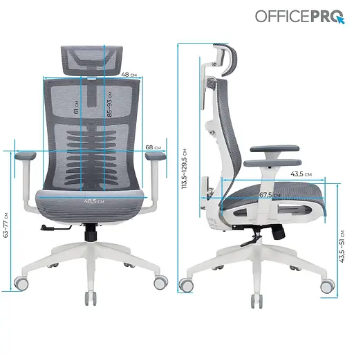 Офисное кресло OfficePro Balance OC620-W-DG-DG (OC620-W-DG-DG) - фото 12