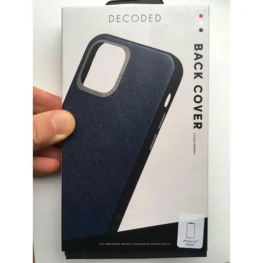 Оригинальный кожаный чехол Decoded Leather Case для iPhone 12 Mini (5.4") Matt Navy Blue - фото 2