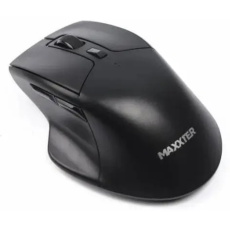 Мышь Maxxter Mr-407 беспроводная 6 кнопок оптическая 1600 DPI USB черная - фото 1