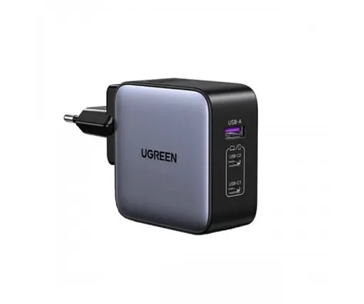 Адаптер живлення зарядний пристрій Ugreen CD296 GaN 65 W Fast Charger (3-Port) (90409) - фото 1