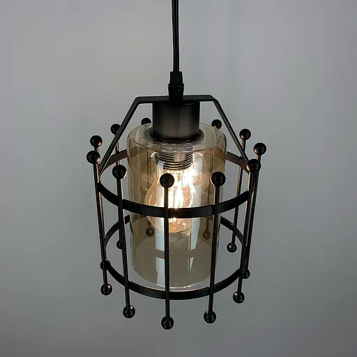 Підвіс Лофт у чорному корпусі Line.F Колір плафона Графітовий - фото 6