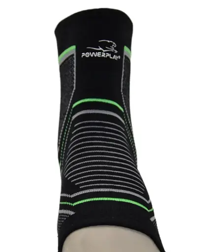 Бандажі на гомілкостоп PowerPlay 4100 Чорні S/M (пара) (PP_4100_S/M_Black) - фото 6