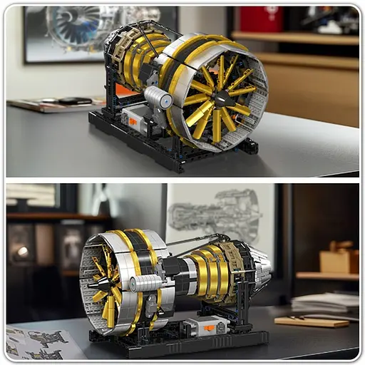Конструктор авіаційний двигун Mould King Motorised Turbine Engine  для дітей та дорослих  2256 деталей - фото 6